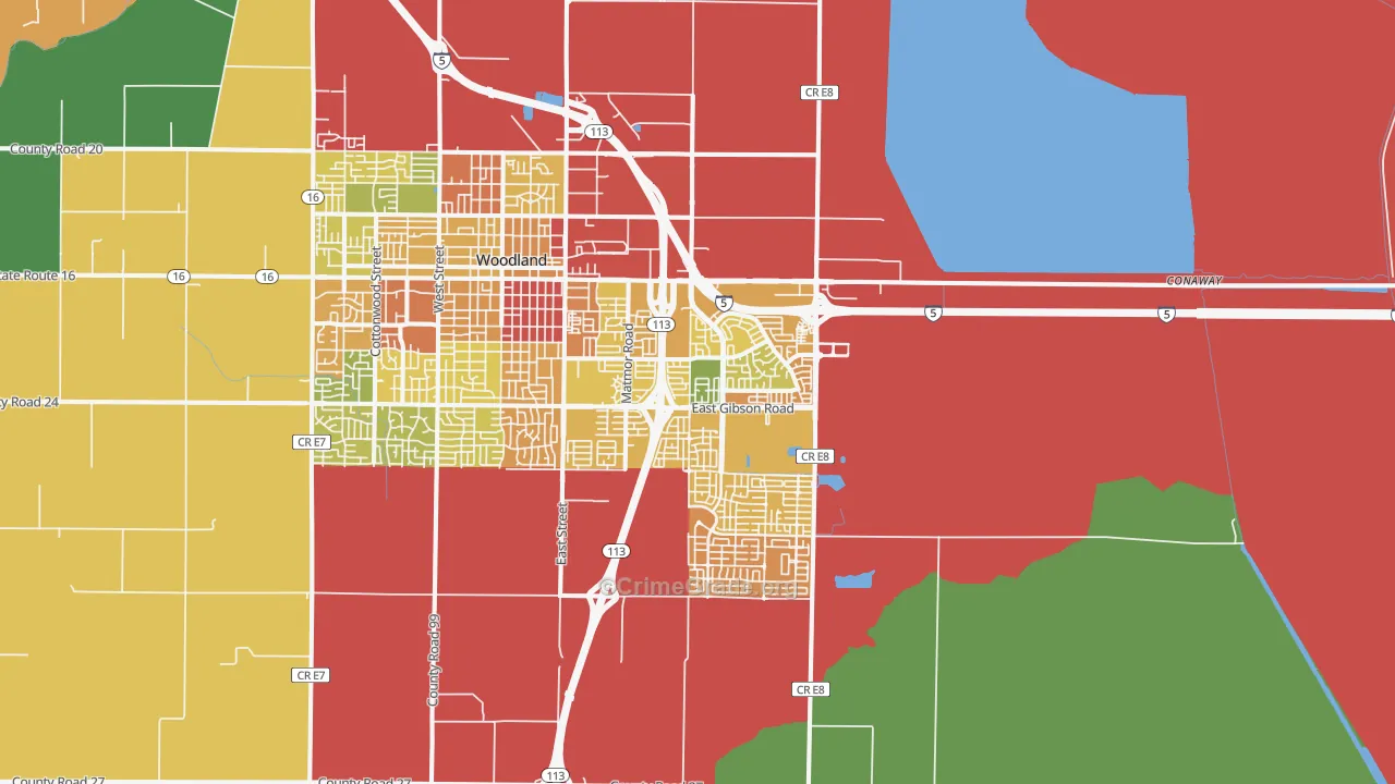 95776, CA Map of Drug-Related Crime Rates