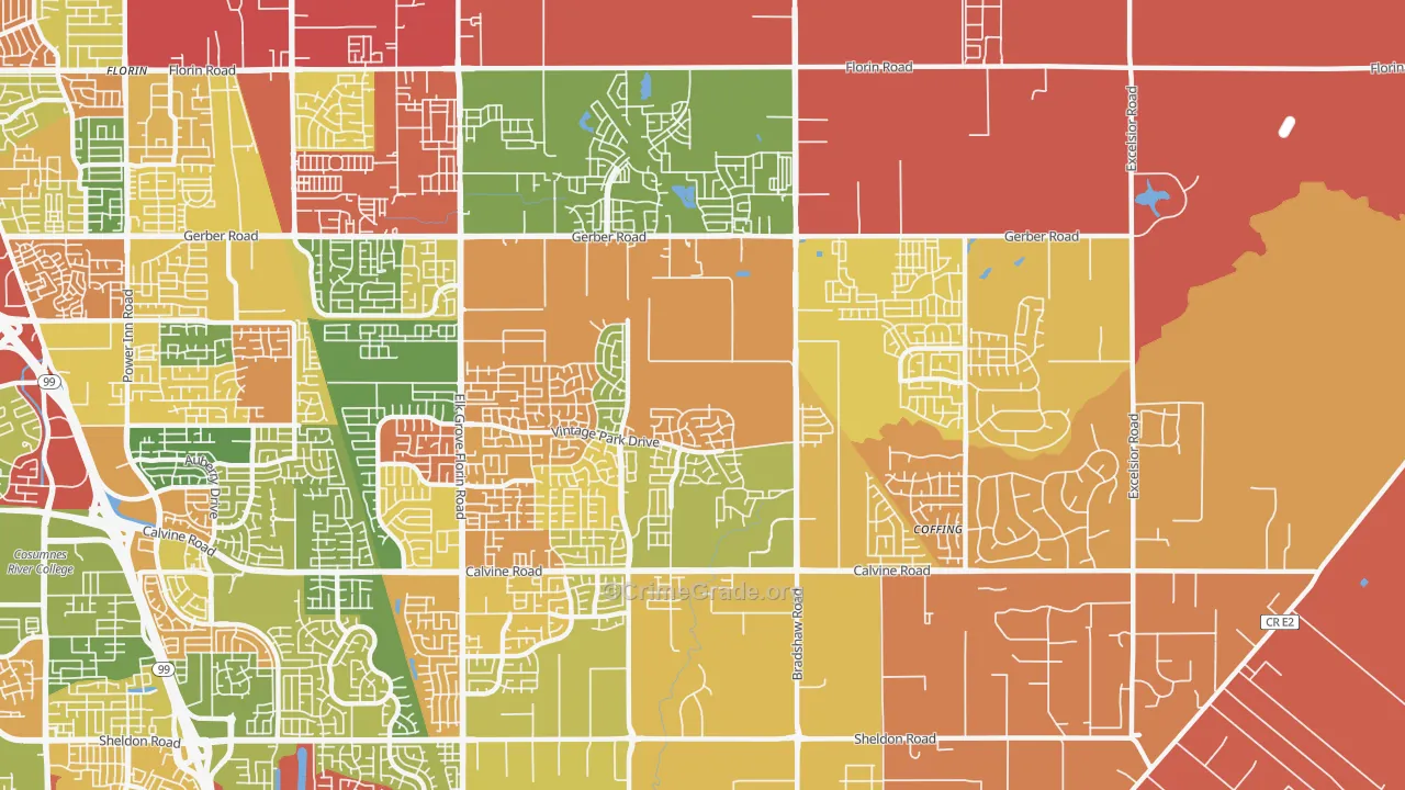 95829, CA Map of Drug-Related Crime Rates