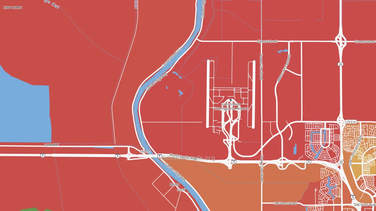95837, CA Map of Drug-Related Crime Rates
