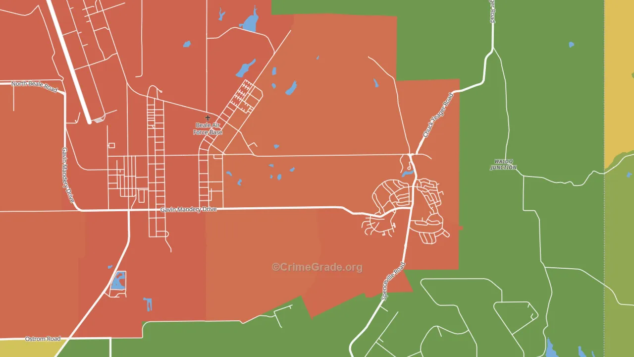 95903, CA Map of Drug-Related Crime Rates