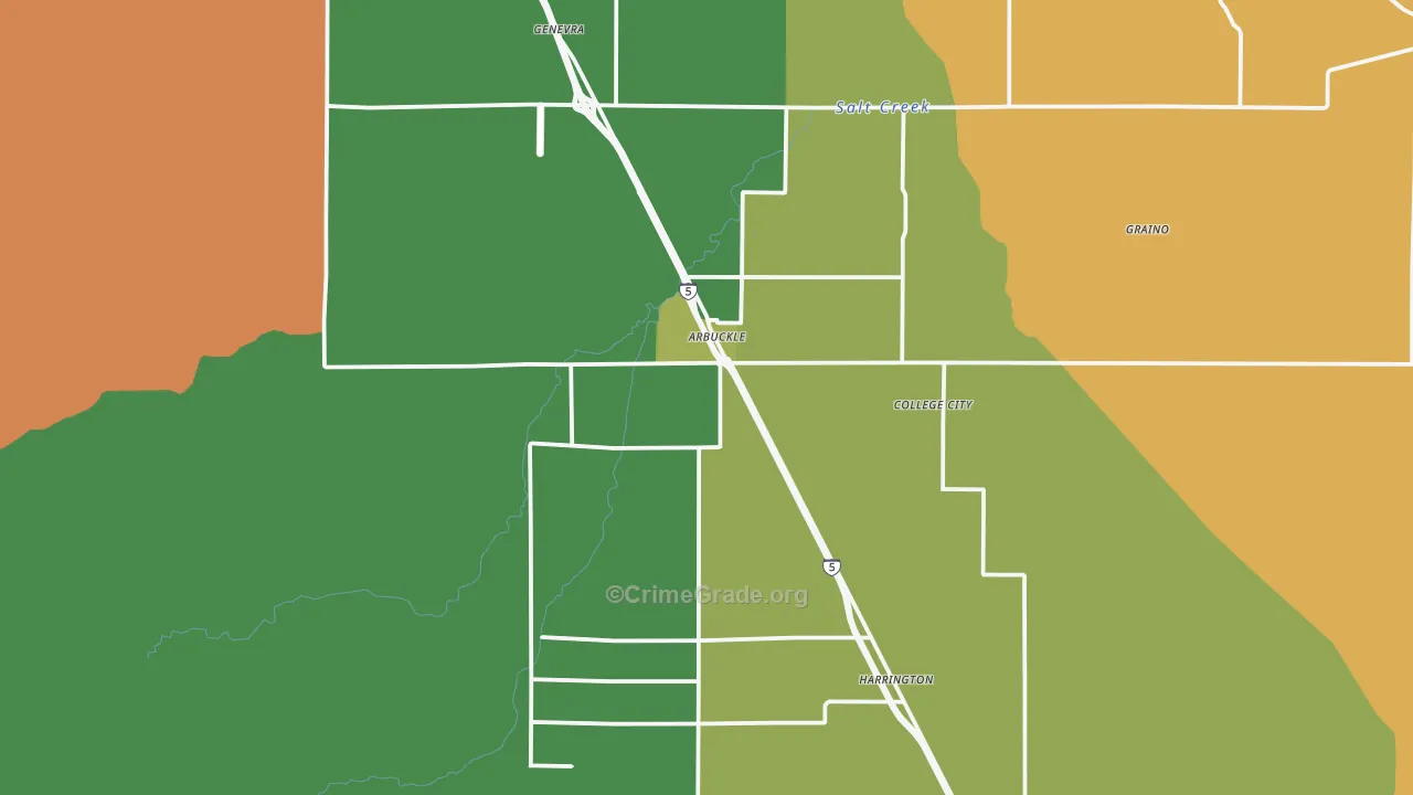 95912, CA Map of Drug-Related Crime Rates