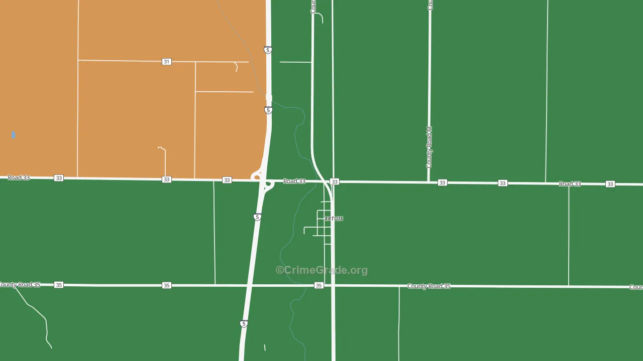 95913, CA Map of Drug-Related Crime Rates