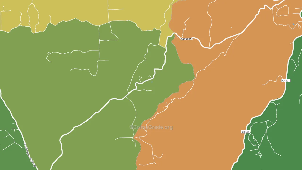 95914, CA Map of Drug-Related Crime Rates