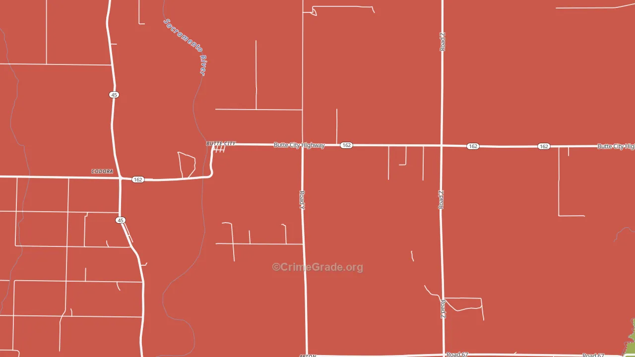 95920, CA Map of Drug-Related Crime Rates