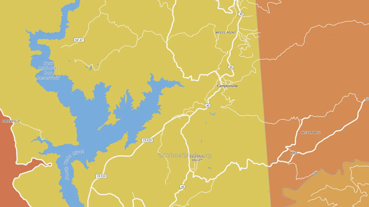 95922, CA Map of Drug-Related Crime Rates