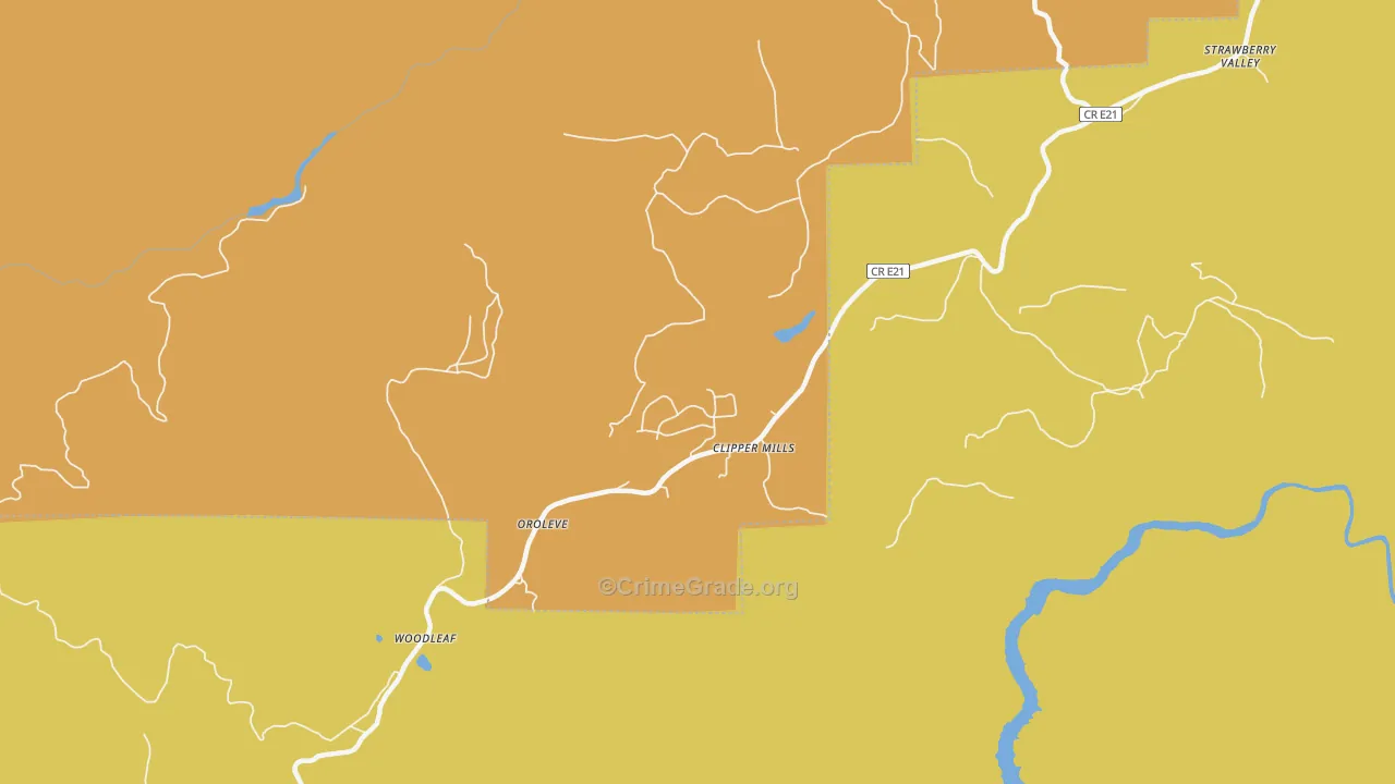 95930, CA Map of Drug-Related Crime Rates