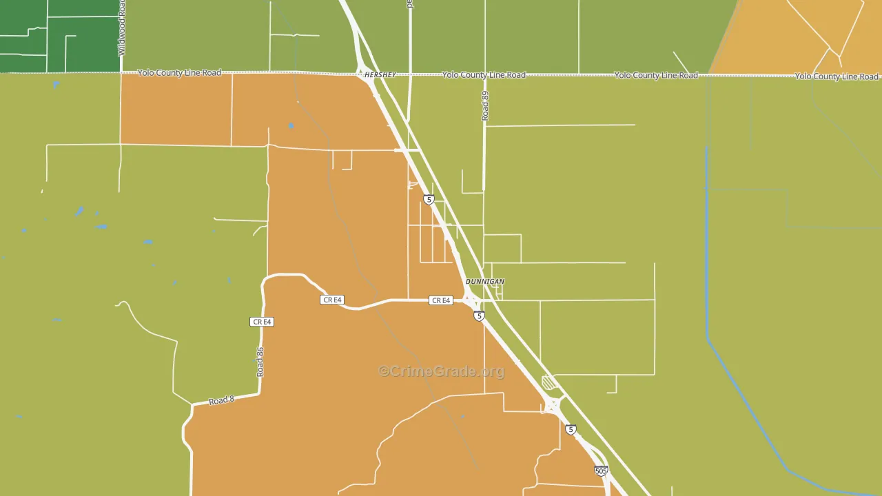 95937, CA Map of Drug-Related Crime Rates