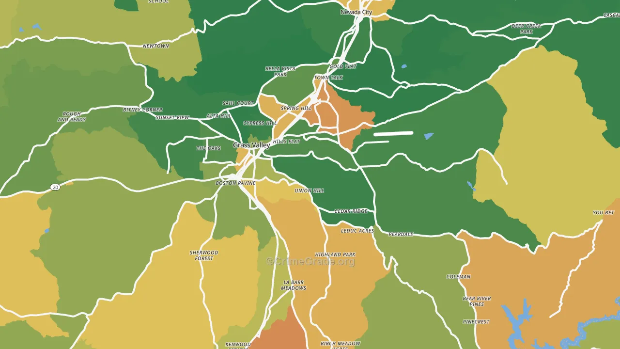 95945, CA Map of Drug-Related Crime Rates