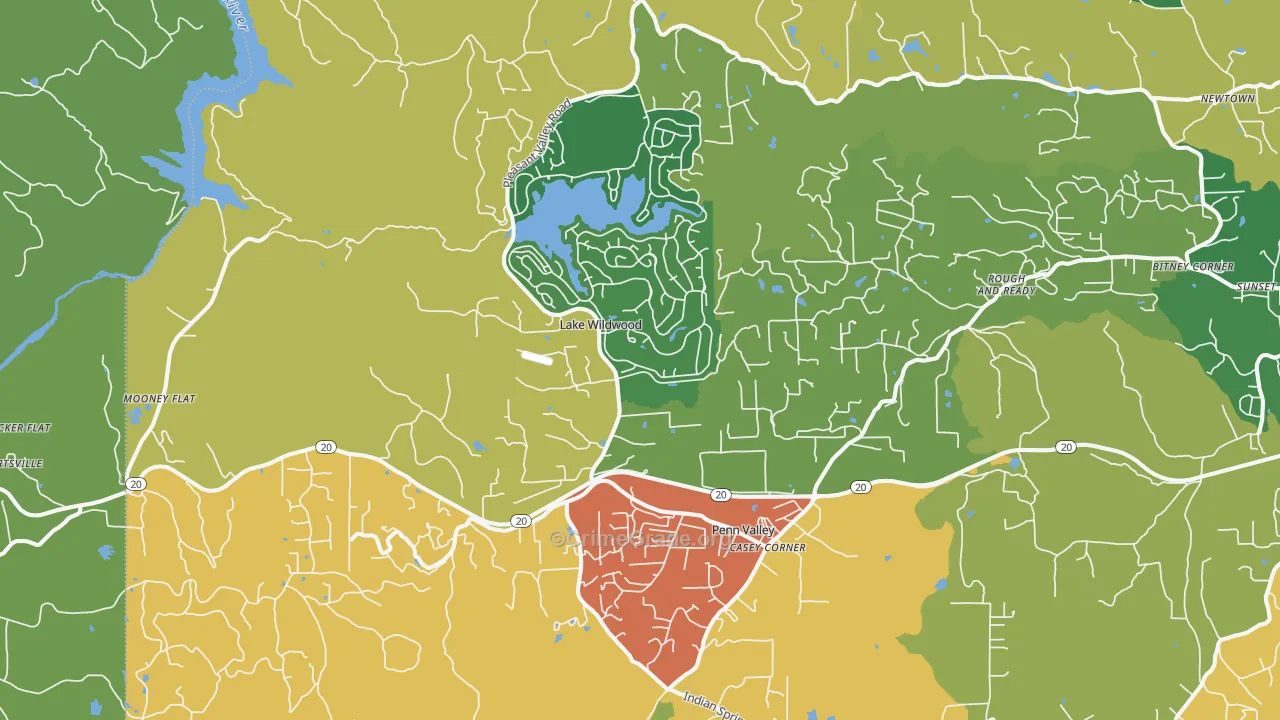 95946, CA Map of Drug-Related Crime Rates