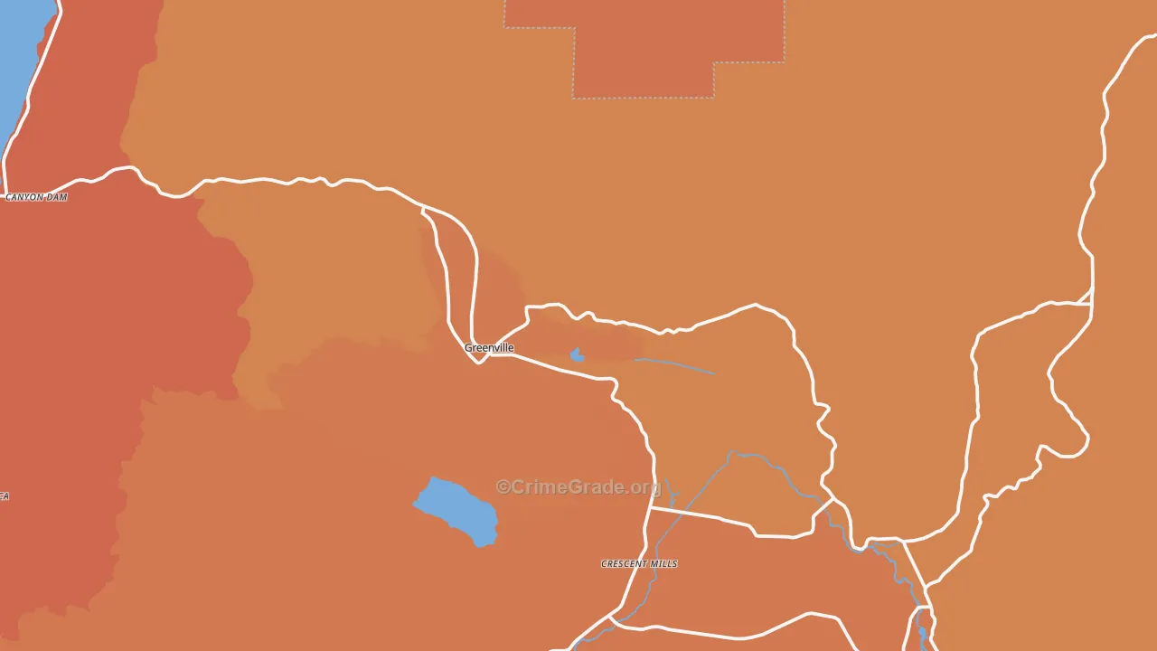 95947, CA Map of Drug-Related Crime Rates