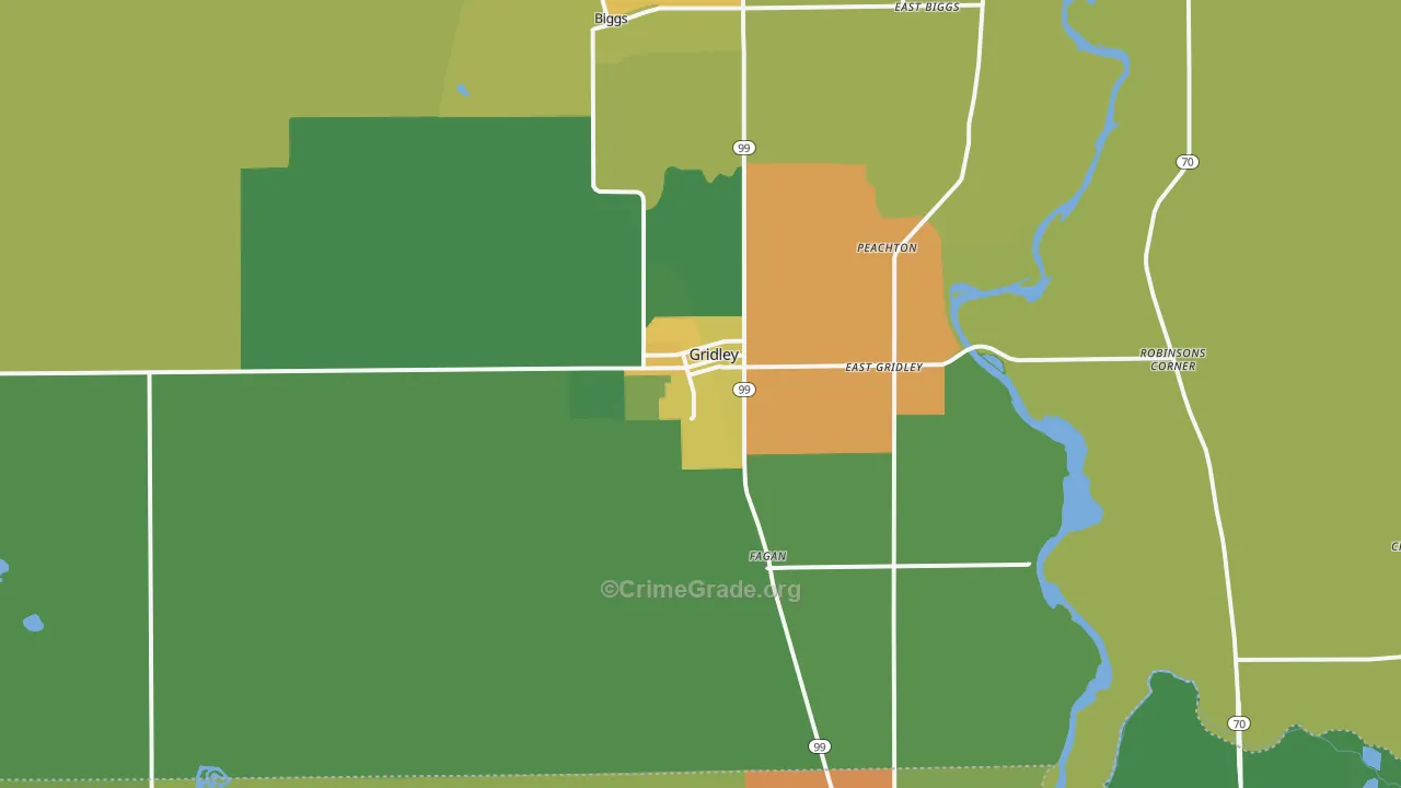95948, CA Map of Drug-Related Crime Rates