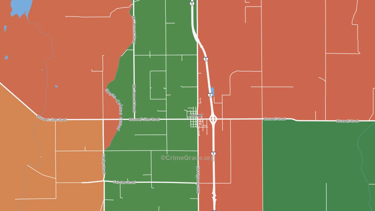 95955, CA Map of Drug-Related Crime Rates