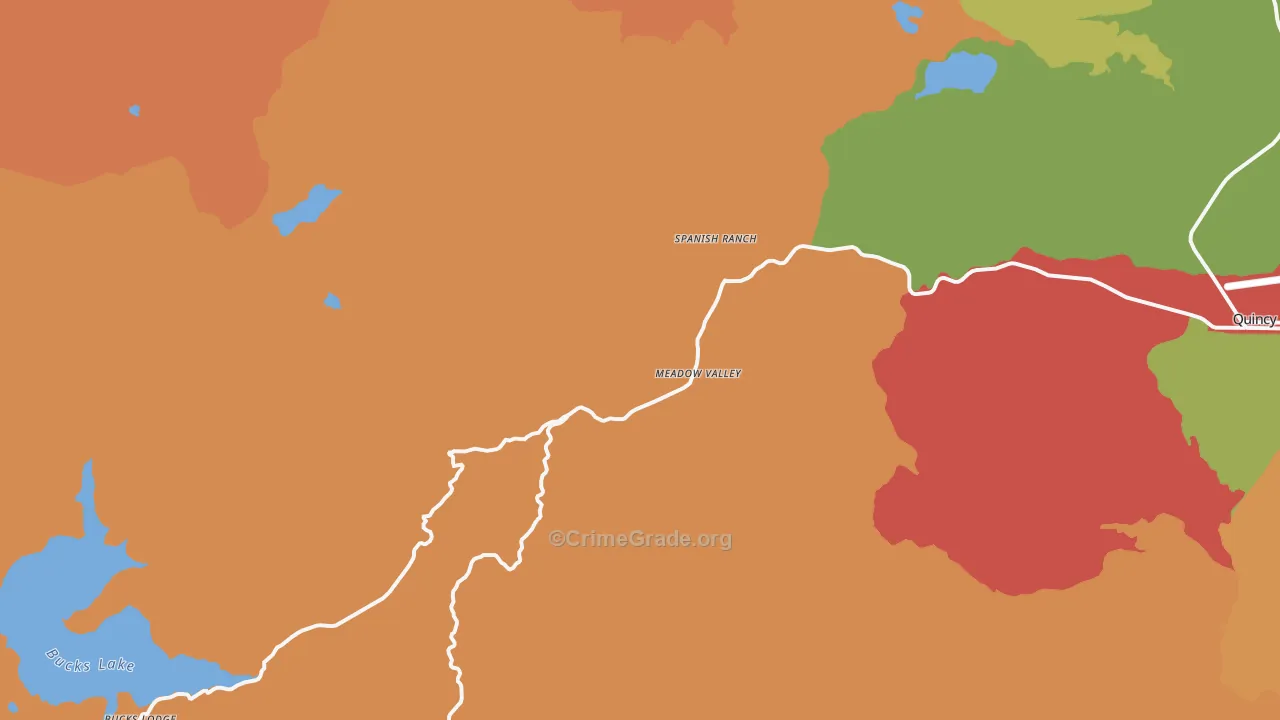 95956, CA Map of Drug-Related Crime Rates