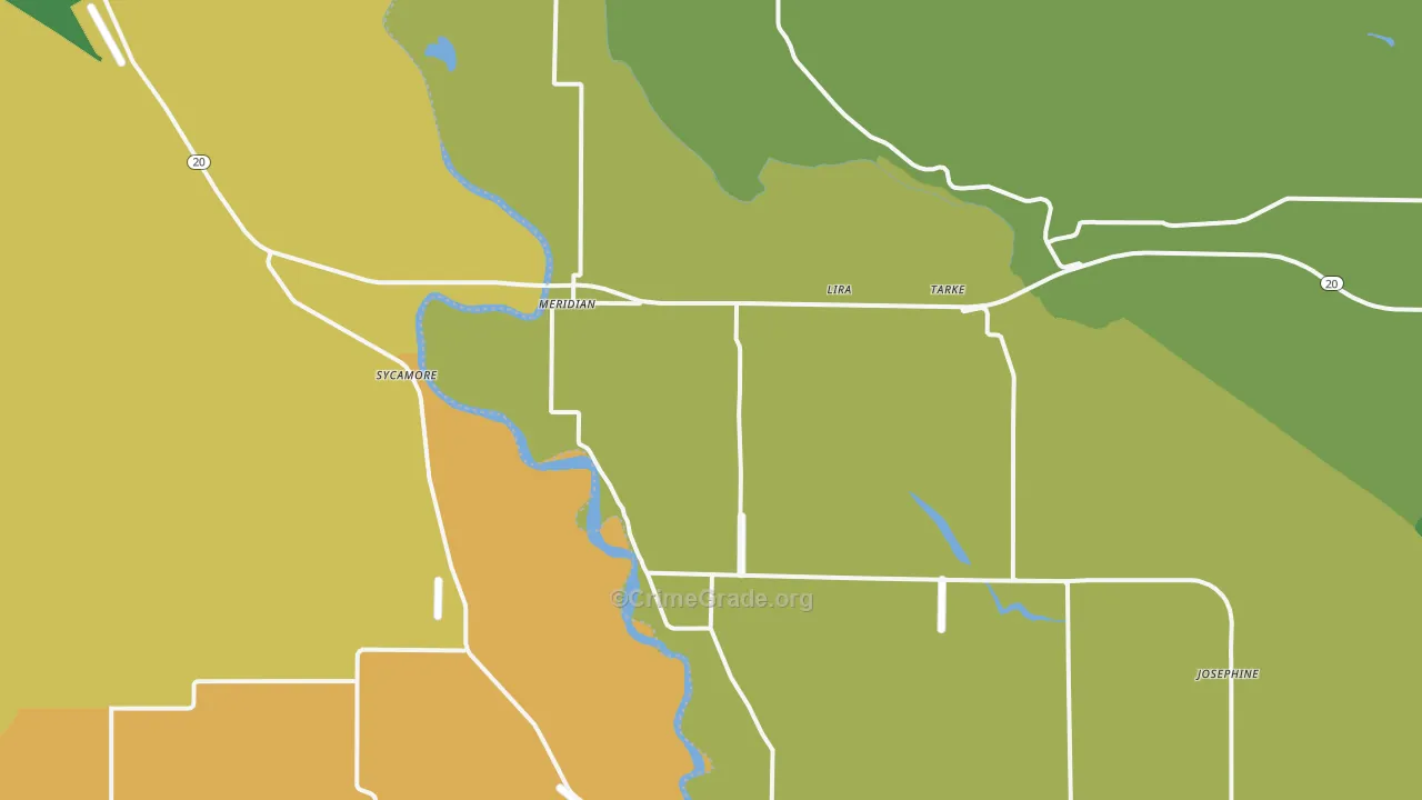 95957, CA Map of Drug-Related Crime Rates