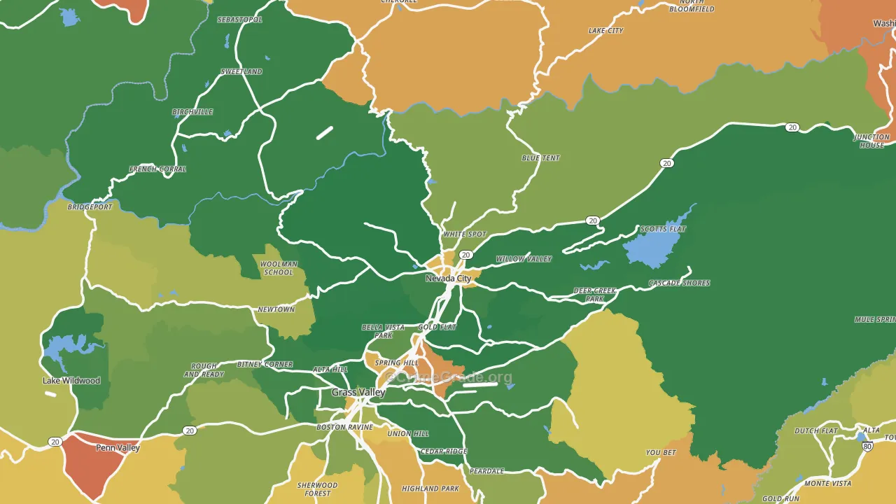 95959, CA Map of Drug-Related Crime Rates