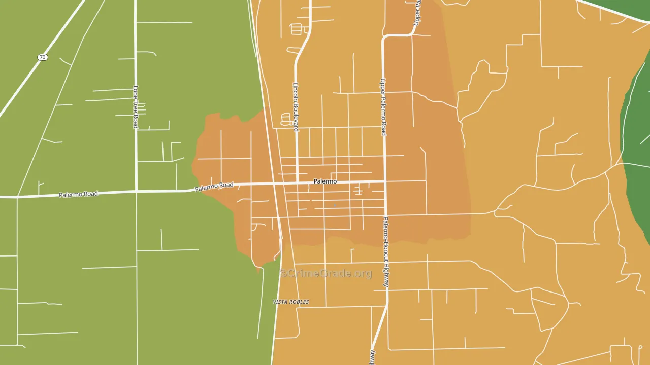 95968, CA Map of Drug-Related Crime Rates