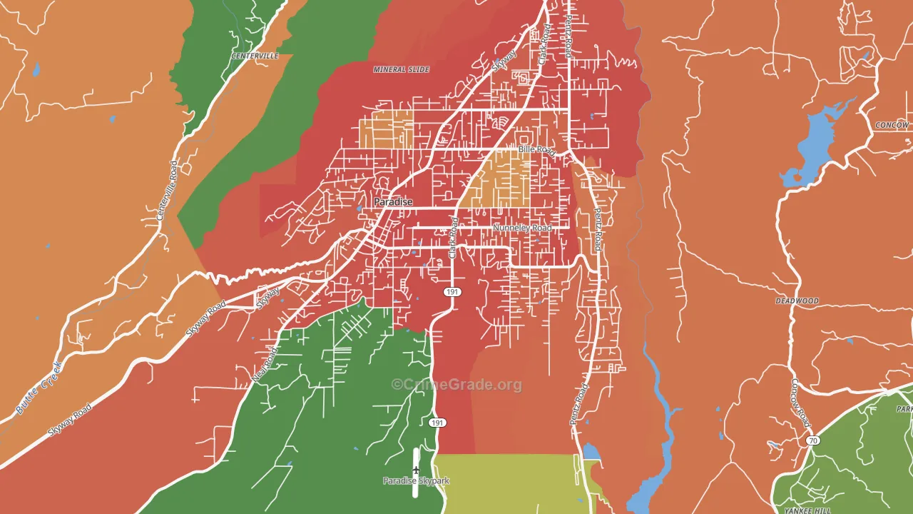 95969, CA Map of Drug-Related Crime Rates