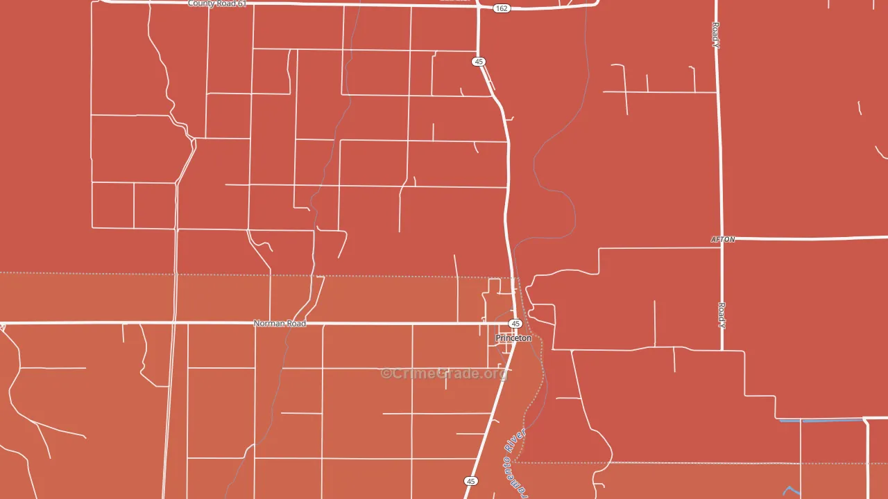 95970, CA Map of Drug-Related Crime Rates