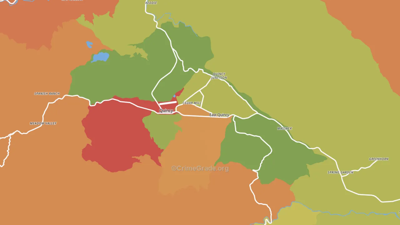95971, CA Map of Drug-Related Crime Rates