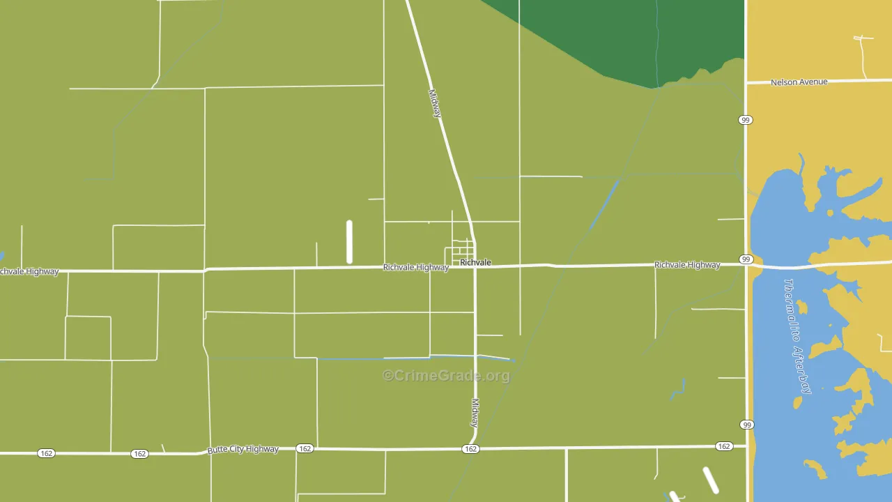 95974, CA Map of Drug-Related Crime Rates