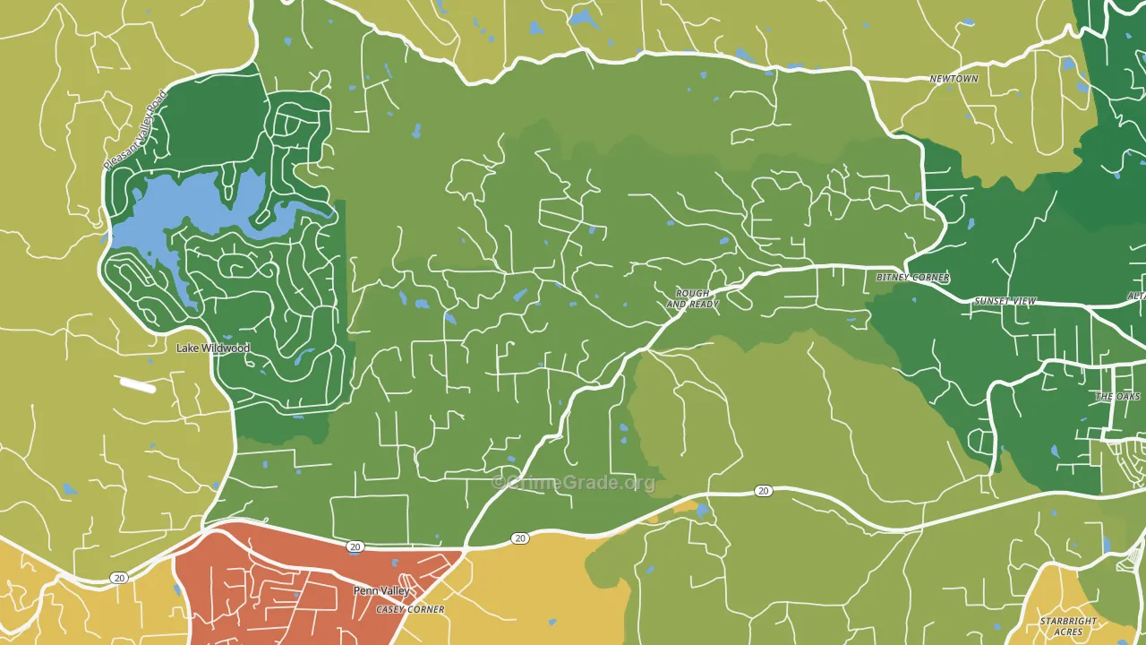 95975, CA Map of Drug-Related Crime Rates