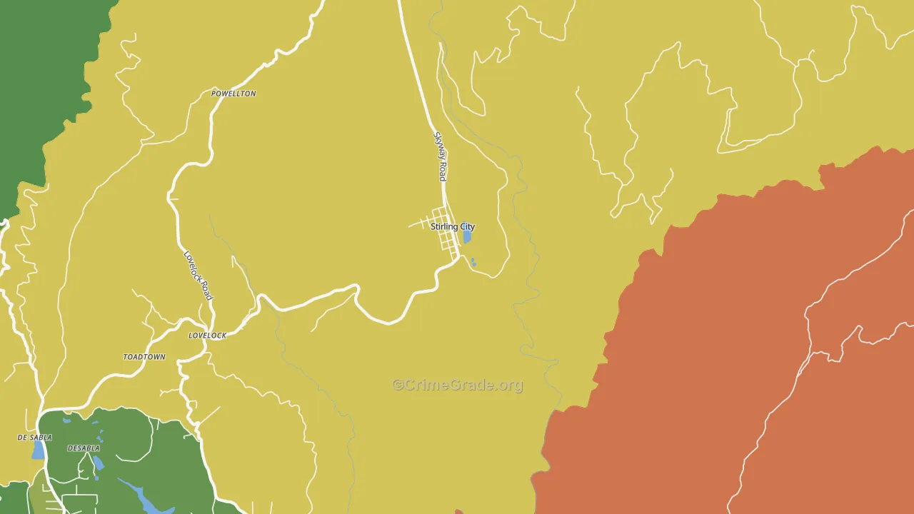 95978, CA Map of Drug-Related Crime Rates
