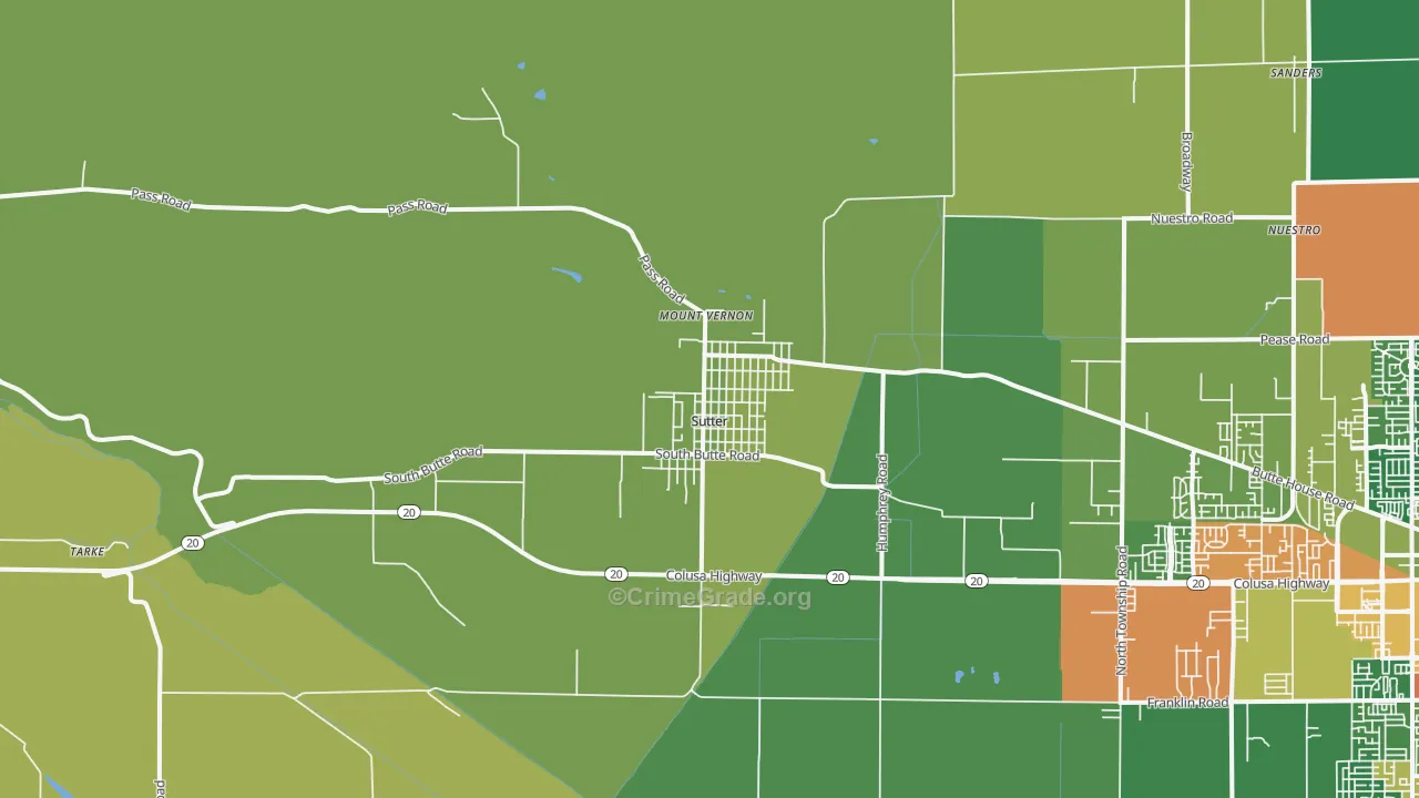95982, CA Map of Drug-Related Crime Rates