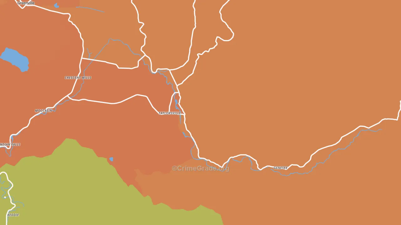 95983, CA Map of Drug-Related Crime Rates