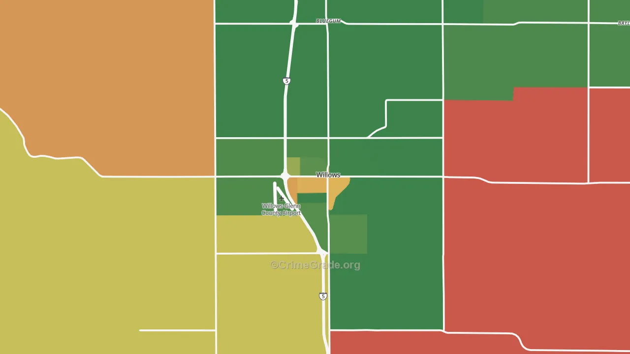 95988, CA Map of Drug-Related Crime Rates
