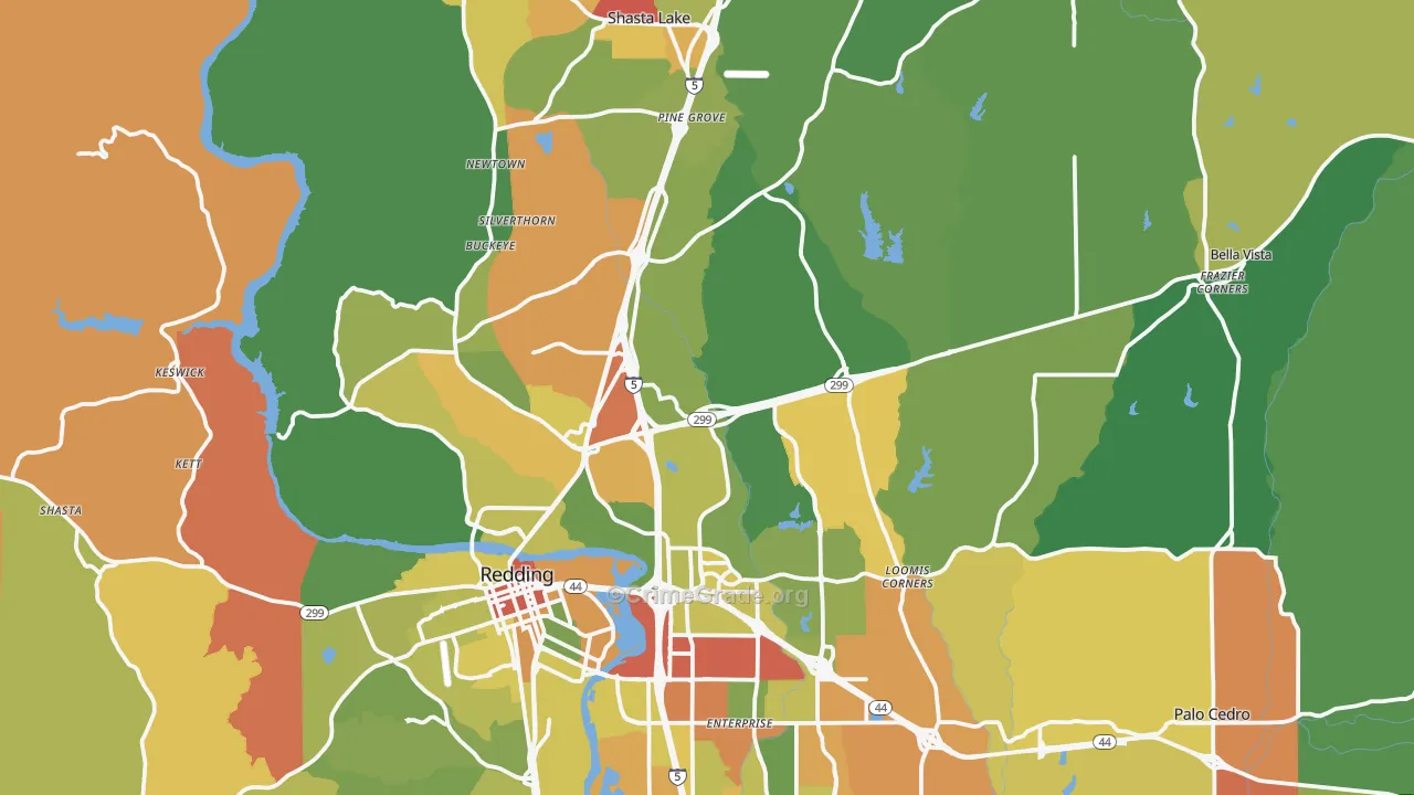 96003, CA Map of Drug-Related Crime Rates