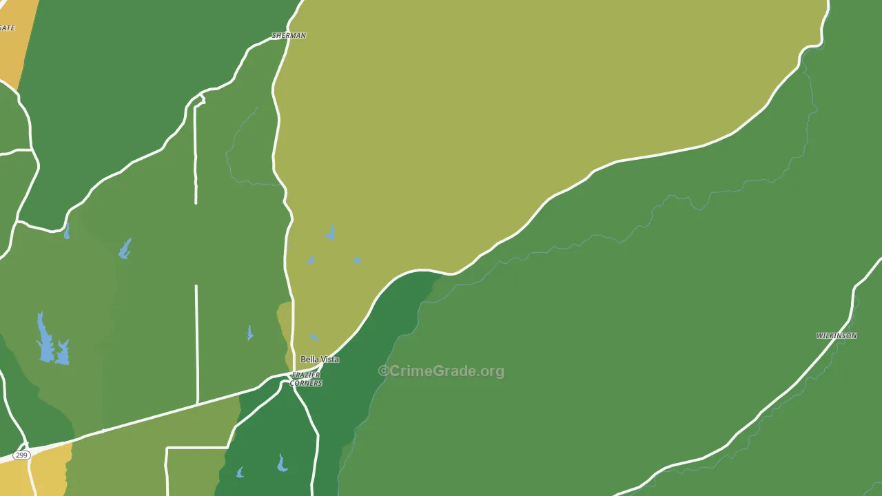 96008, CA Map of Drug-Related Crime Rates