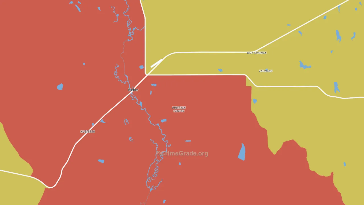 96009, CA Map of Drug-Related Crime Rates