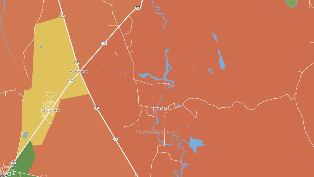 96016, CA Map of Drug-Related Crime Rates