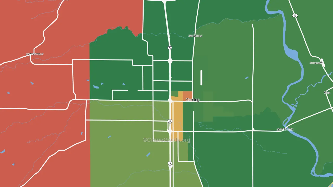 96021, CA Map of Drug-Related Crime Rates