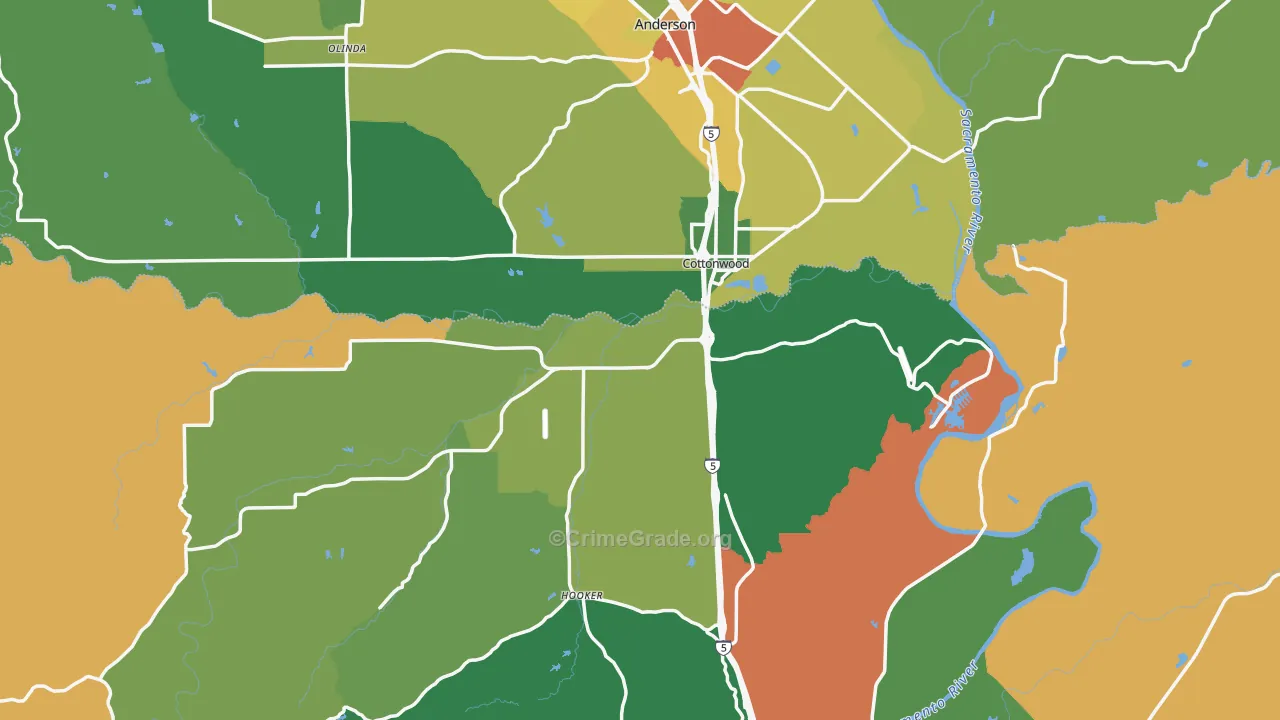 96022, CA Map of Drug-Related Crime Rates