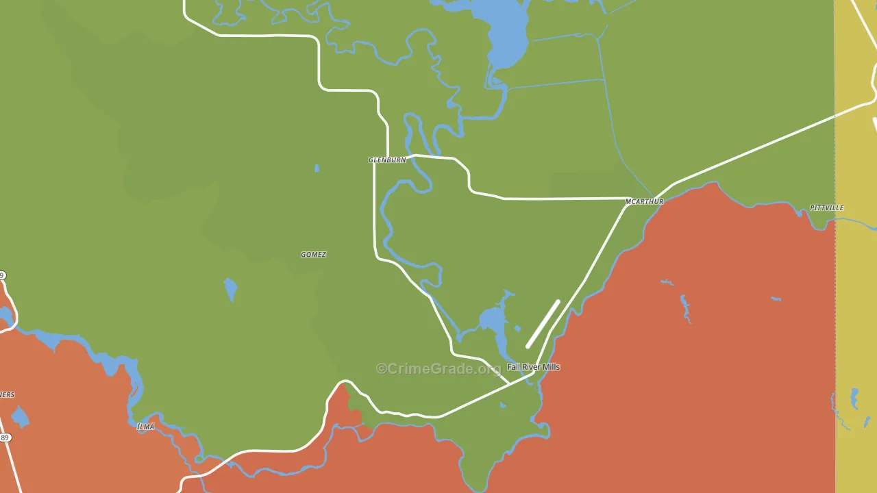 96028, CA Map of Drug-Related Crime Rates