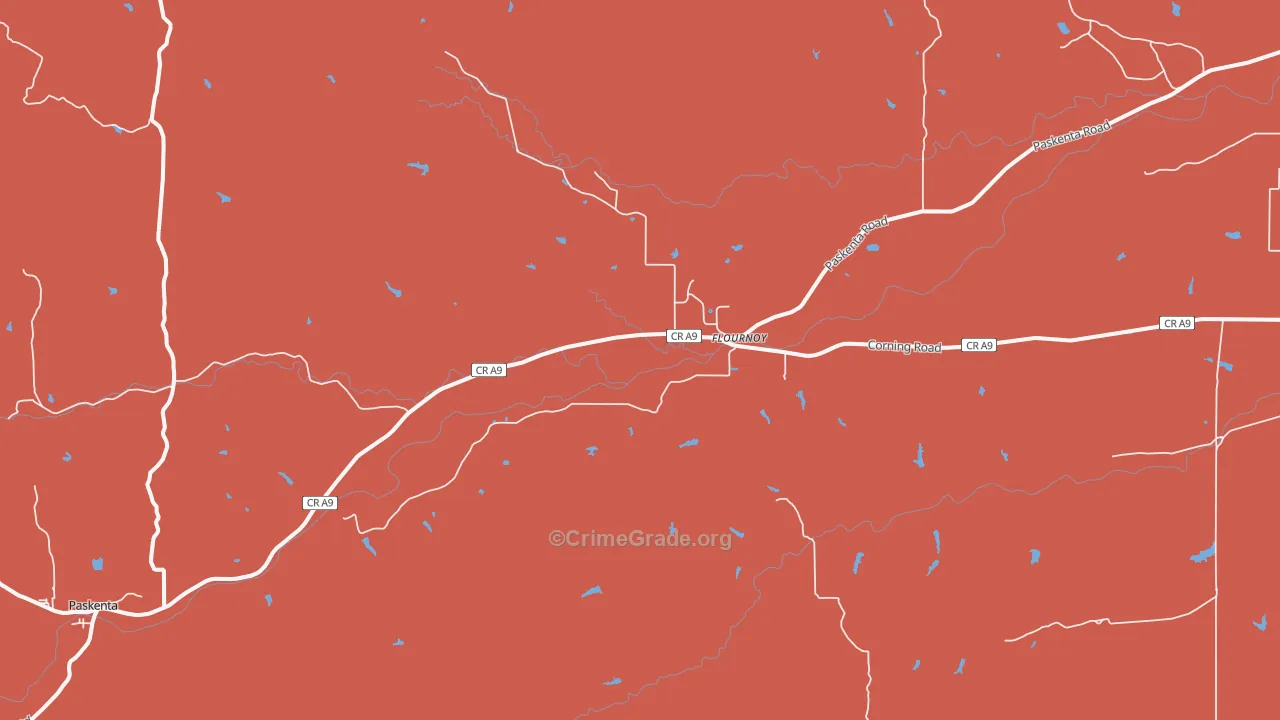 96029, CA Map of Drug-Related Crime Rates