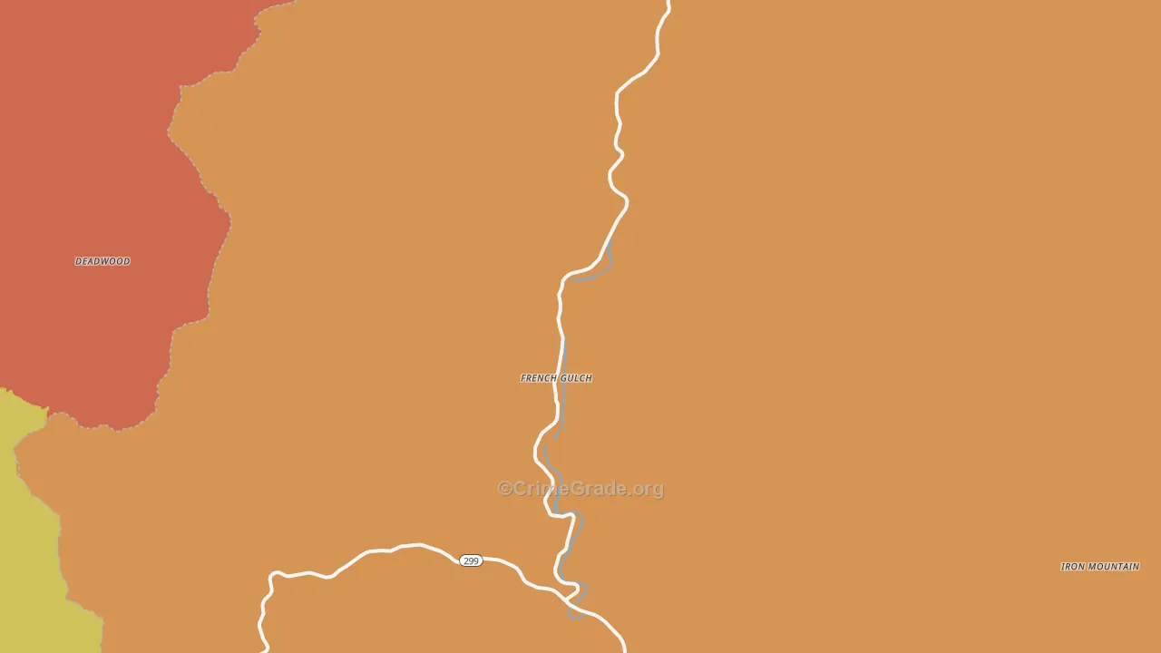 96033, CA Map of Drug-Related Crime Rates