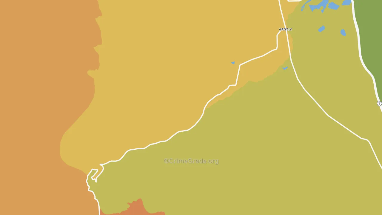 96034, CA Map of Drug-Related Crime Rates