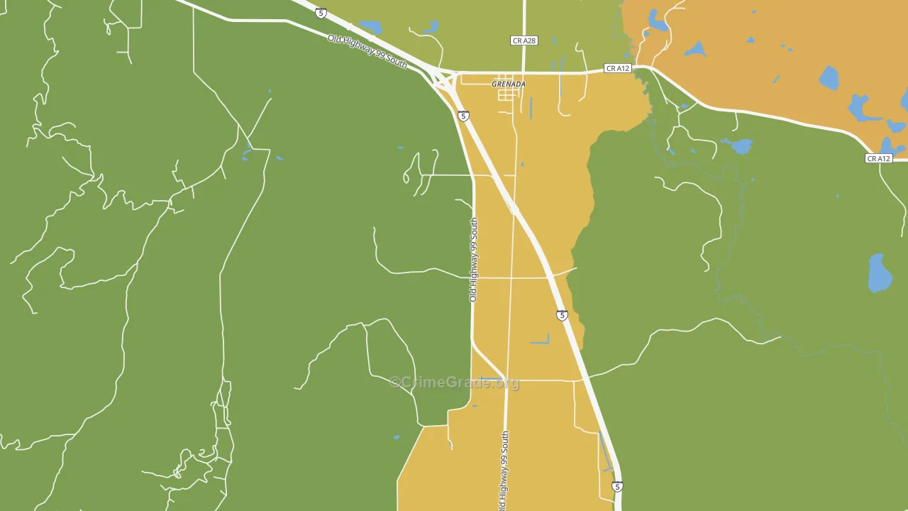 96038, CA Map of Drug-Related Crime Rates