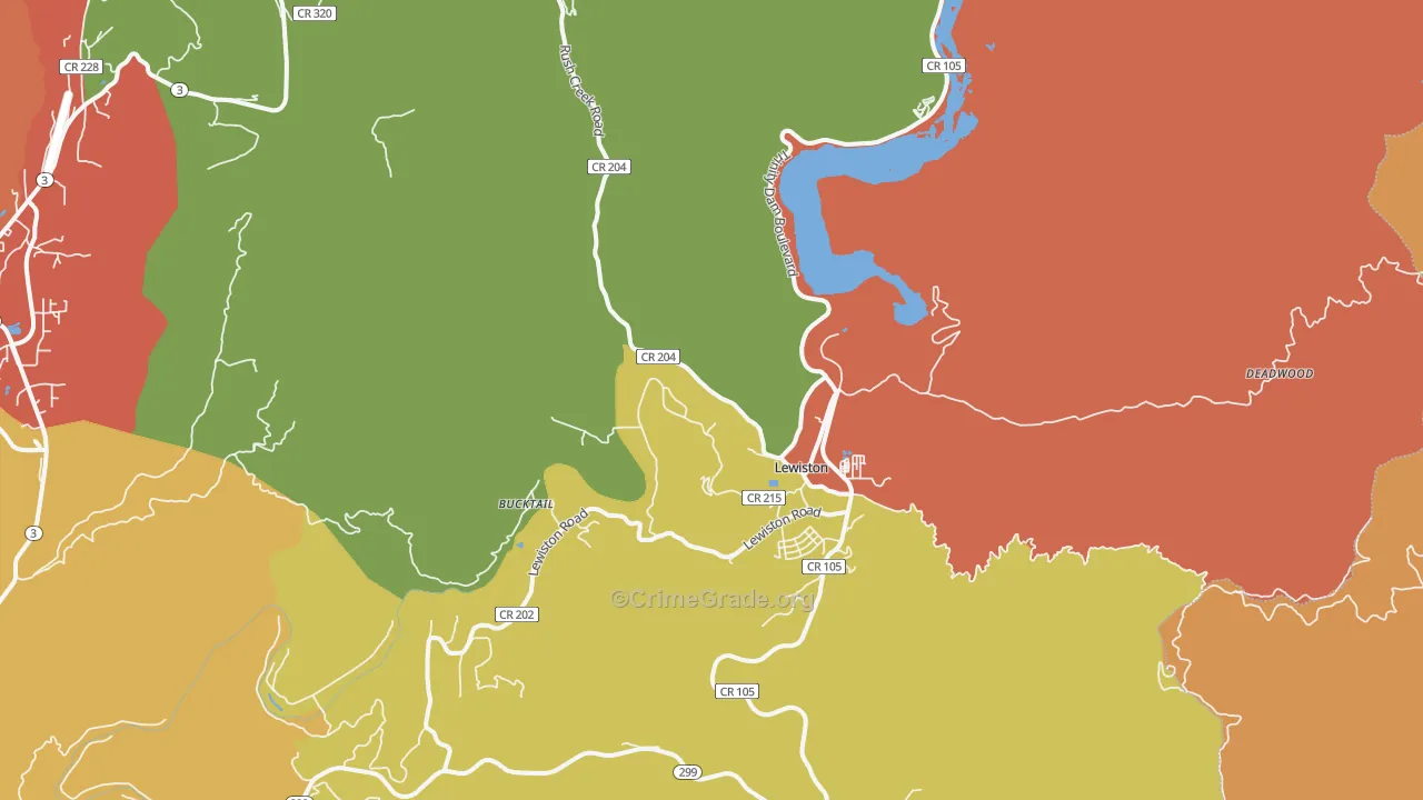96052, CA Map of Drug-Related Crime Rates