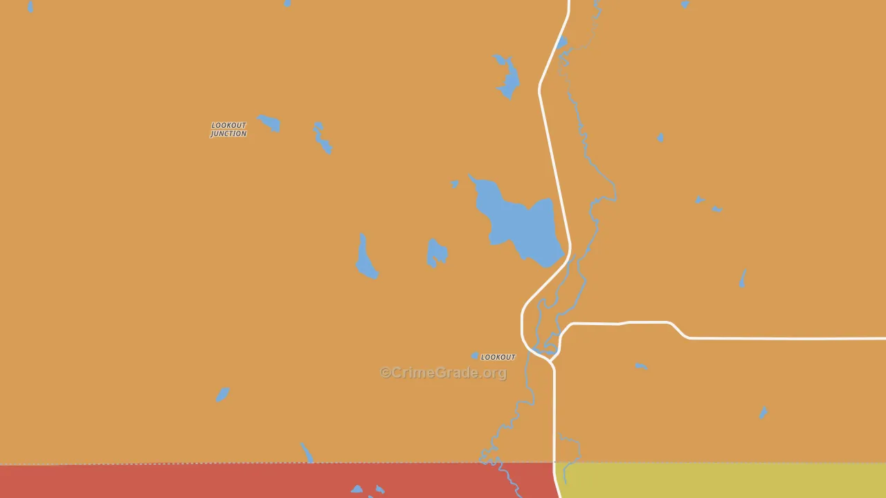 96054, CA Map of Drug-Related Crime Rates