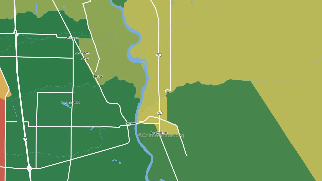 96055, CA Map of Drug-Related Crime Rates