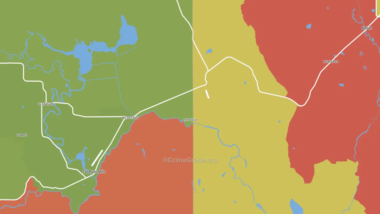 96056, CA Map of Drug-Related Crime Rates
