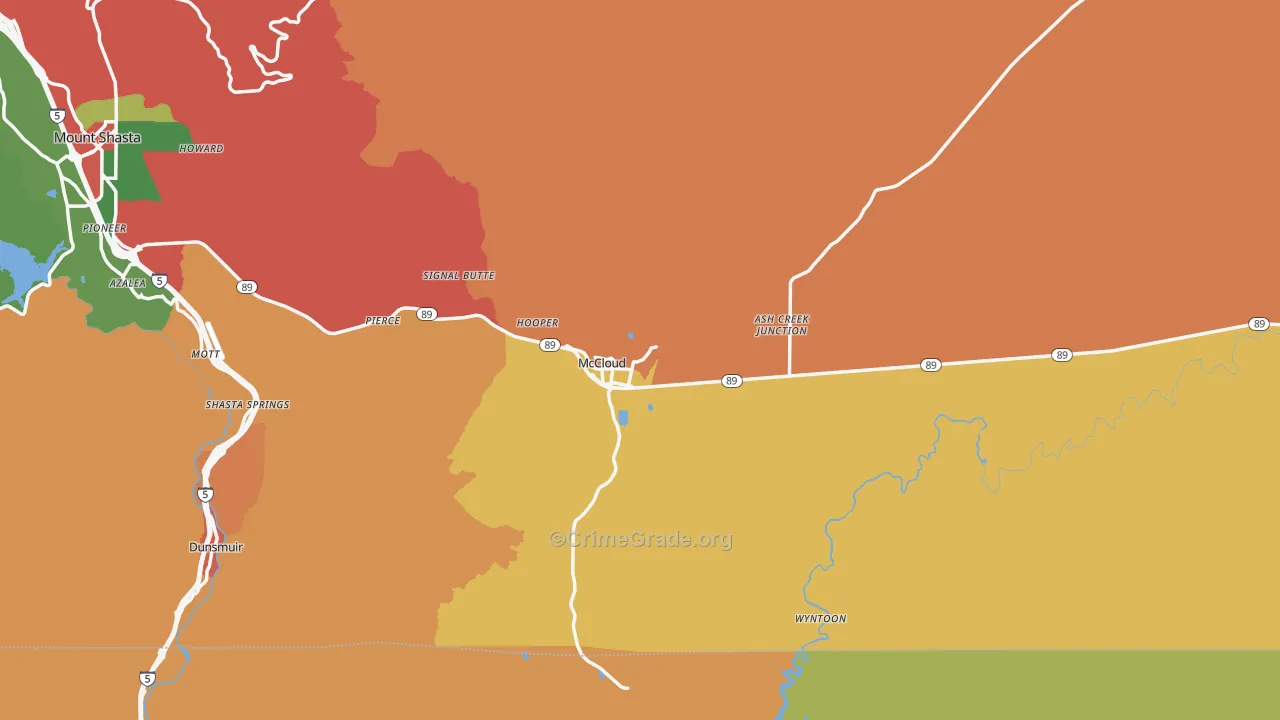 96057, CA Map of Drug-Related Crime Rates