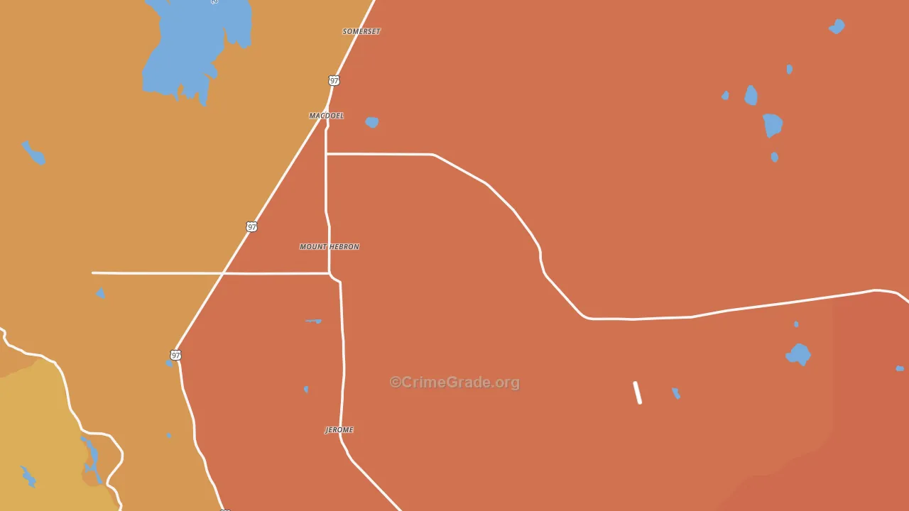 96058, CA Map of Drug-Related Crime Rates