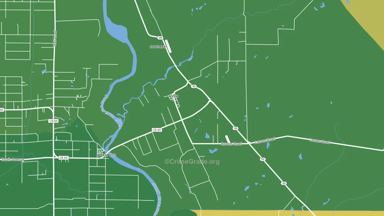 96092, CA Map of Drug-Related Crime Rates