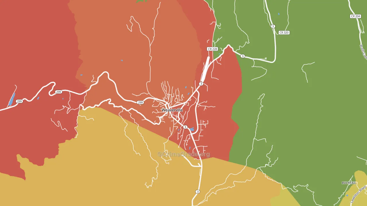 96093, CA Map of Drug-Related Crime Rates