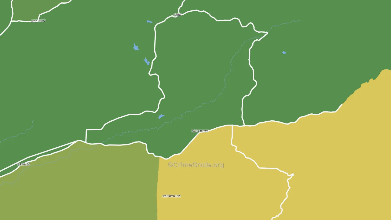 96096, CA Map of Drug-Related Crime Rates