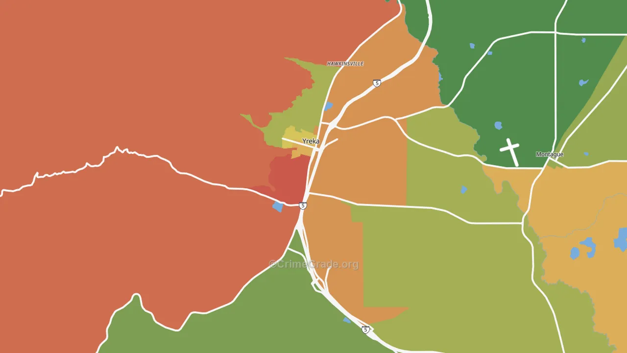 96097, CA Map of Drug-Related Crime Rates